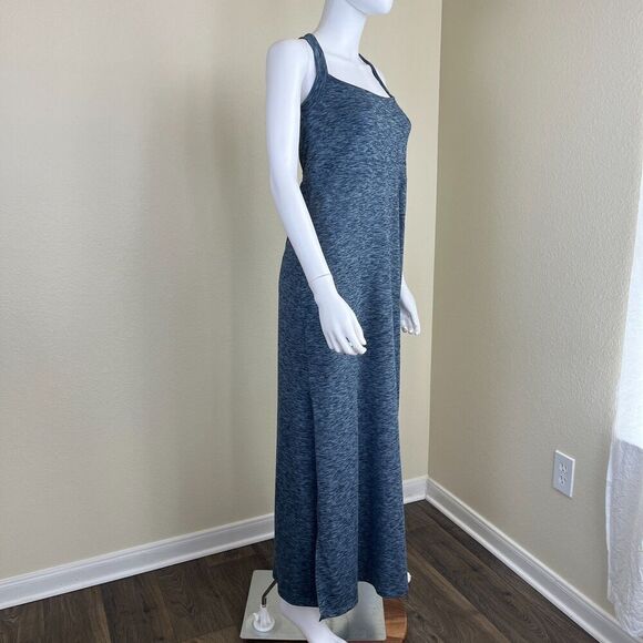 Eddie Bauer Women's Size S Blue Space Dye Jersey Maxi Dress Casual Outdoor - Picture 17 of 17